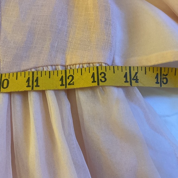 Couture linen and silk vintage gown - Picture 11 of 12